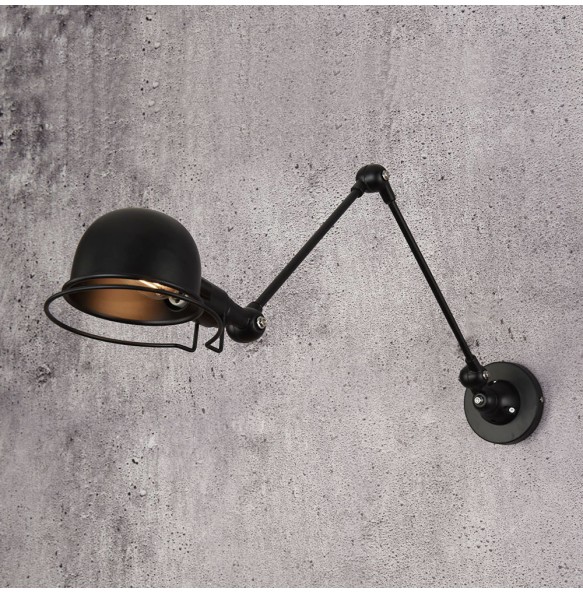 lOFT French horn vintage mechanical arm wall lamp rotatable retractable bedside study Wall Lamp