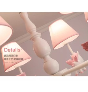 Cartoon pony children's room chandelier girls boys princess bedroom LED eye protection chandelier