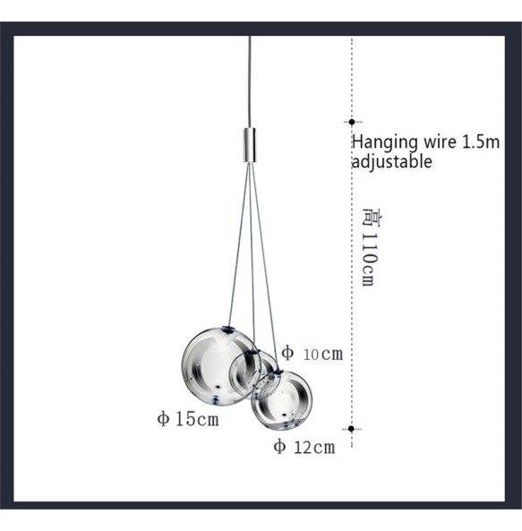 Modern Glass Ball LED Pendant Lamps Nordic Fashion Kitchen Bedroom Living Dining table Room Indoor Hanging Lighting Fixtures