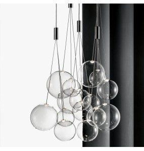 Modern Glass Ball LED Pendant Lamps Nordic Fashion Kitchen Bedroom Living Dining table Room Indoor Hanging Lighting Fixtures