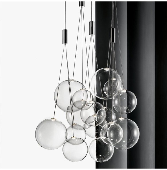 Modern Glass Ball LED Pendant Lamps Nordic Fashion Kitchen Bedroom Living Dining table Room Indoor Hanging Lighting Fixtures