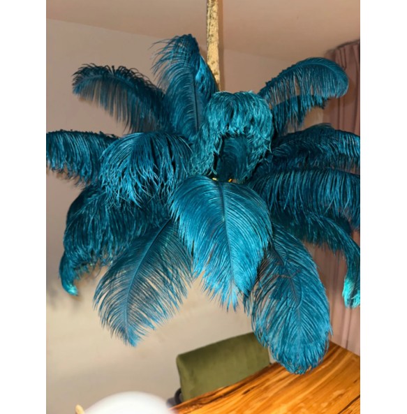 Nordic Ostrich Feather Led Pendant Lamp Living Room Feather Lamp Bedroom Home Decor Indoor Lighting Hanging Light Fixture luster