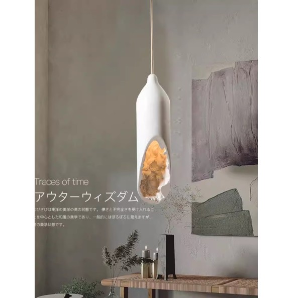 Japanese-style Wabi-sabi style plaster chandelier abstract art cave creative designer lamps minimalist post-modern creative lights