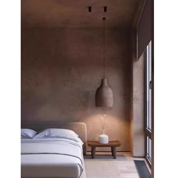 Japanese wabi sabi style bedside chandelier designer recommended villa model house bedroom cave chandelier