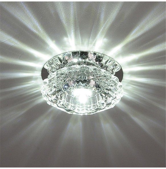 Marmenkina 10 cm Crystal Flush Mount Lights Crystal Electroplated LED AC110-240V / FCC 