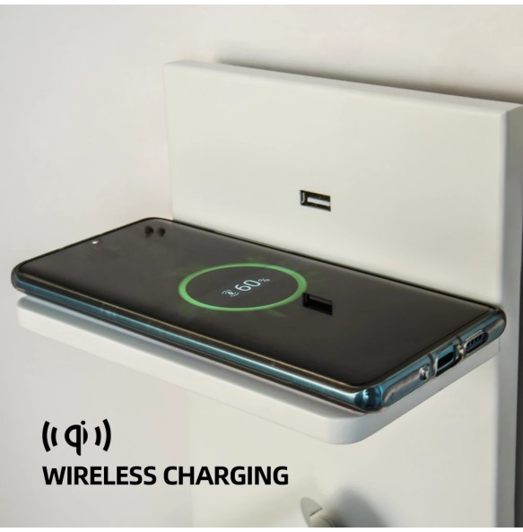 wall light bedside wireless charger usb wall lamp with backlit beds led lighting adjustable bedroom reading hotel design