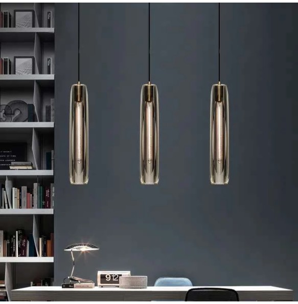 Postmodern luxury Pure Crystal Pendant lamp Indoor living room dining room bar counter bedroom bedside hanging lamp