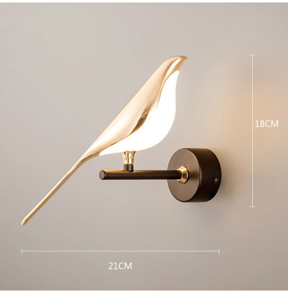 Modern Simplicity LED wall lamp Magpie bird model Light sconce light indoor lighting home kitchen bedside bedroom living room