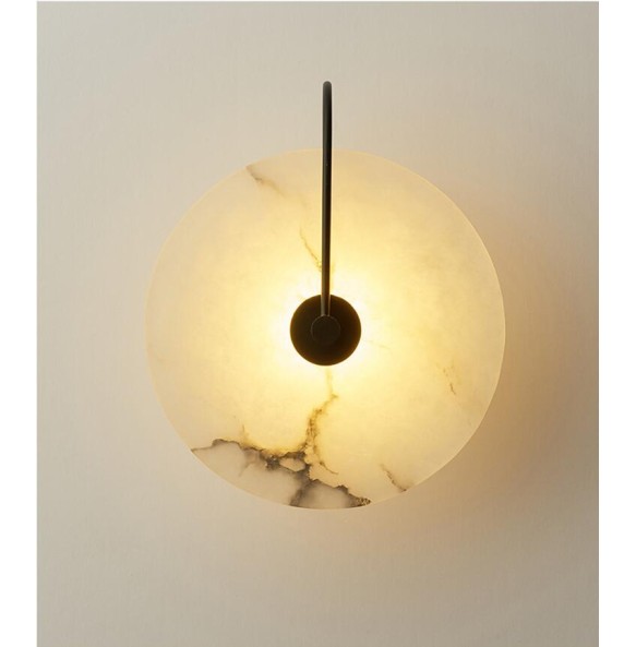 Modern Sconce Lamp Wall Light Marble Lampshade LED Lighting Fixture for Home decor bedside Lamps black Copper Lampadas