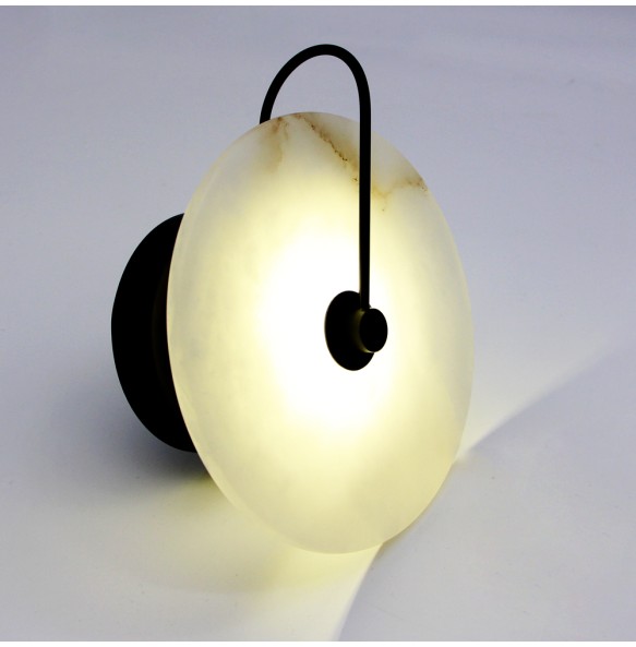 Modern Sconce Lamp Wall Light Marble Lampshade LED Lighting Fixture for Home decor bedside Lamps black Copper Lampadas