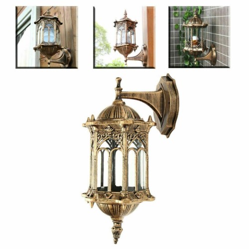 Antique Sconce LED Wall Light Lamp Lantern Porch Lighting Exterior Fixture Outdoor