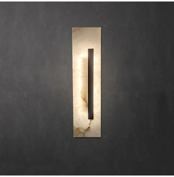 New 40CM High Natural Marble Wall Lamp Led Postmodern Living Room Bedroom Home Decor Light Luxury Bedside Hallway Sconce