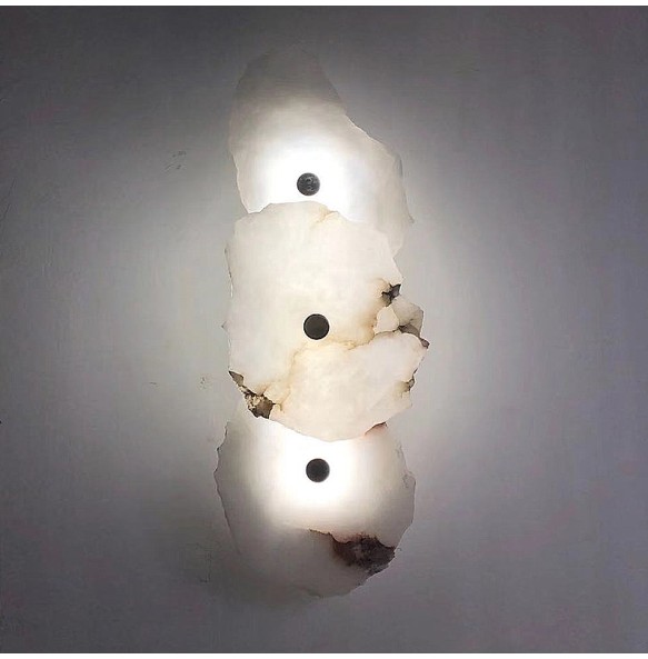 New Natural Marble LED Wall Lamp Copper Luxury Novelty Lighting Sconce For Bedroom Living Dining Room Wall Decor Modern Art Design