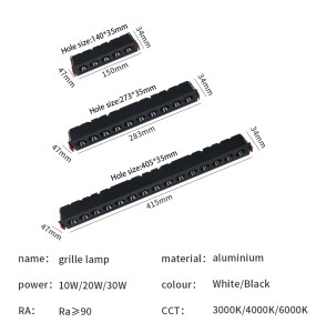 New Dimmable LED Downlight 10W 20W 30W AC220V 110V Ceiling Lights Recessed Grille lamp Line Lights Indoor Lighting LED Spot lamp