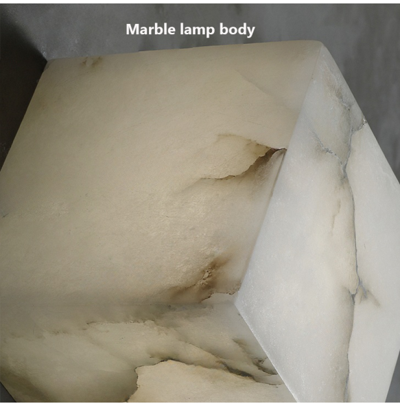 New High Quality Cube Marble Wall Lamp Natural Stone Square Bedroom Bedside LED Sconce Hallway Staircase Lighting Fixtures