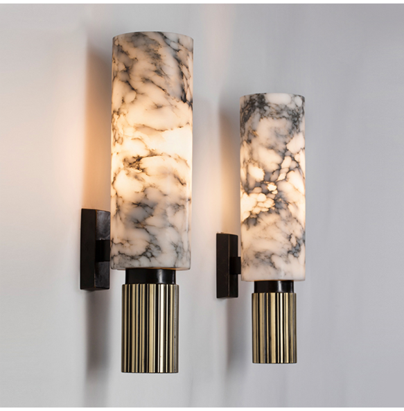 New Modern Luxury Natural Marble Wall Lamp Living Room Bedside Bedroom Decoration LED Light Fixtures Vintage Sconce Home-appliance