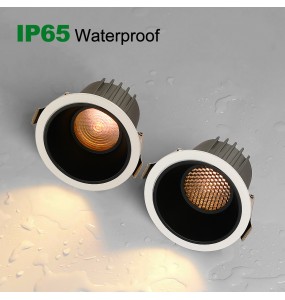 New LED Downlight IP65 Waterproof Anti-glare Honeycomb 110V 220V  Kitchen Bathroom Toilet Eaves Black White Ceiling Lamp Spot Light