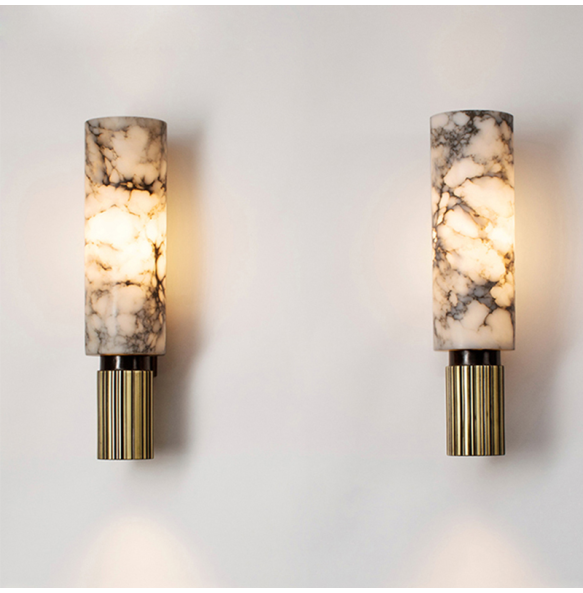 New Modern Luxury Natural Marble Wall Lamp Living Room Bedside Bedroom Decoration LED Light Fixtures Vintage Sconce Home-appliance