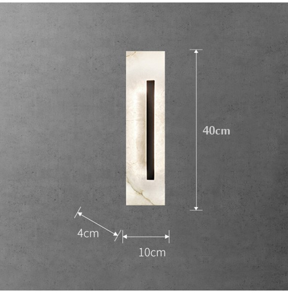 New 40CM High Natural Marble Wall Lamp Led Postmodern Living Room Bedroom Home Decor Light Luxury Bedside Hallway Sconce