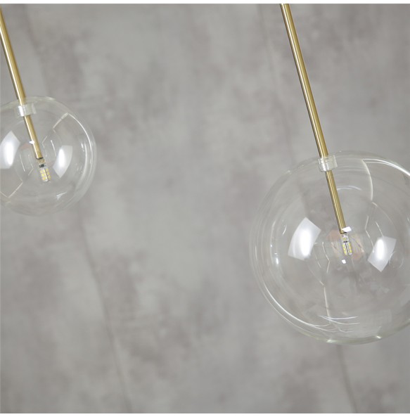 New Nordic Clear Glass Pendant Lights Globe Chrome Glass Ball Pendant Lamp Dining Room Kitchen Hanging Lamp decor lighting fixtures