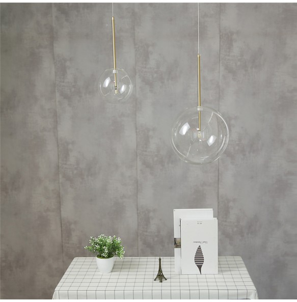 New Nordic Clear Glass Pendant Lights Globe Chrome Glass Ball Pendant Lamp Dining Room Kitchen Hanging Lamp decor lighting fixtures