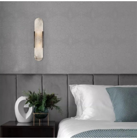 New Modern Stone Wall Lamp For Bedroom Bedside Living Room Sconces Light Fixture Luminaire Marble Decoration Hotel Indoor Lighting