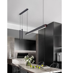 New dining room lamp kitchen lights word long restaurant chandelier modern minimalist office lamps Nordic bar island chandeliers