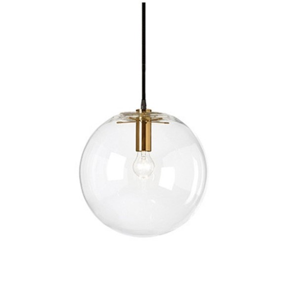 Nordic modern minimalist glass ball pendant lamp Single-head restaurant bar pendant light E27 AC110V 220V 230V