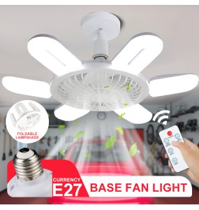 New e27 ventilador luz led de techo  socket fan light hogar home cooling cold cocina celling living room ampoule ventilateur fan