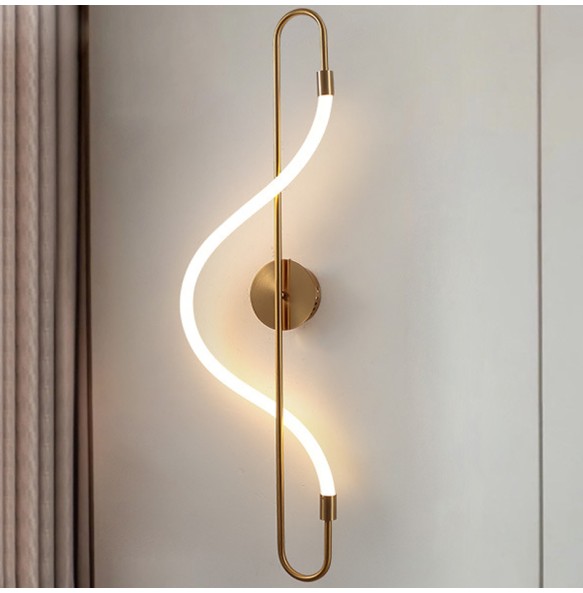 New Nordic Creative Hose Led Wall Lamp For Living Room Bedroom Sofa TV Background home decorations Wall Sconce Lighting Decoration