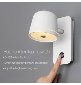 New Elegant Nordic LED Bedside Wall Lamp Living Room Bedroom Corridor Creative Simple Reading Wall Light Infinite Dimming