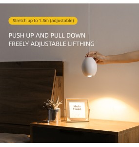 New Pendant Light  Lift adjustable Length White 7W CRI 97 Metal Hanging Spotlight for Bedroom Living Room Kitchen Island