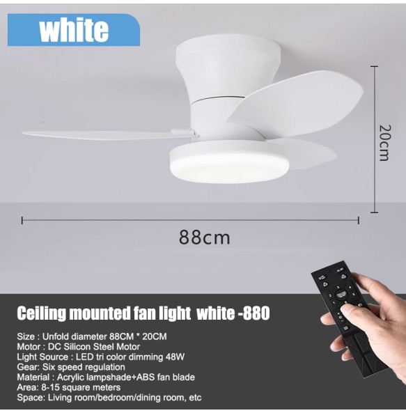 New ceiling fan with light casa inteligente socket fan light ventilatore da soffitto con luce de techo con luz silenciosos led cold