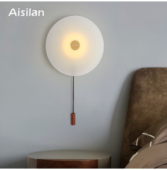 New LED wall Light Nordic light luxury bedroom bedside lamp with switch entrance porch wall lamp