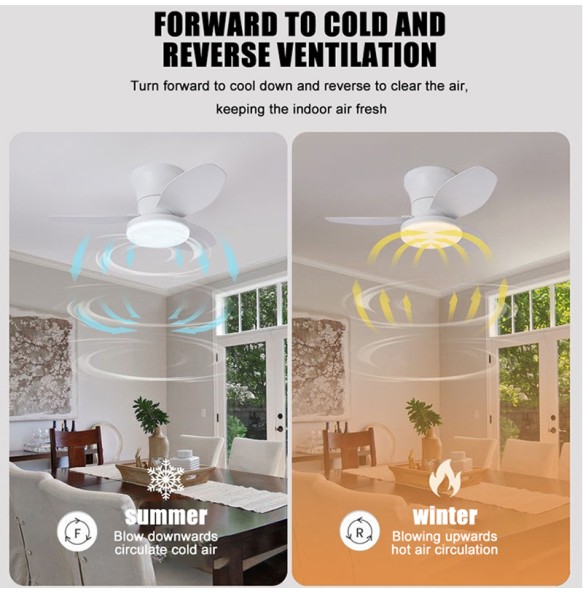 New ceiling fan with light casa inteligente socket fan light ventilatore da soffitto con luce de techo con luz silenciosos led cold