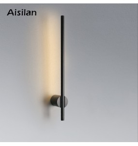 New Led Creative Long Strip Minimalist Wall Lamp Bedroom Modern Wall Light Living Room Background Bedside Lamps with Switch