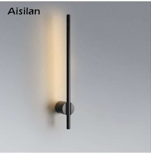 New Led Creative Long Strip Minimalist Wall Lamp Bedroom Modern Wall Light Living Room Background Bedside Lamps with Switch