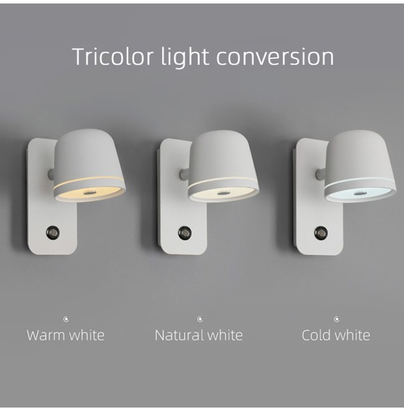 New Elegant Nordic LED Bedside Wall Lamp Living Room Bedroom Corridor Creative Simple Reading Wall Light Infinite Dimming