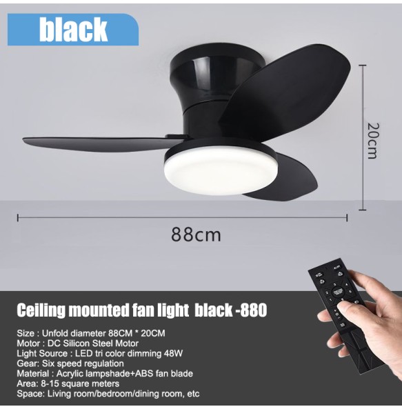 New ceiling fan with light casa inteligente socket fan light ventilatore da soffitto con luce de techo con luz silenciosos led cold