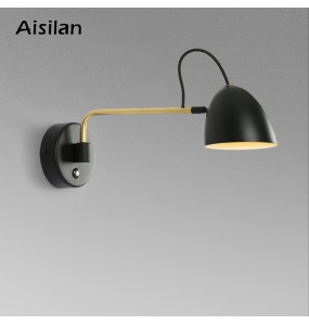 New Wall Lamp Modern Style Wall Light Adjustable Black and Golden for Bedside Bedroom Study Living Room Wall Sconce