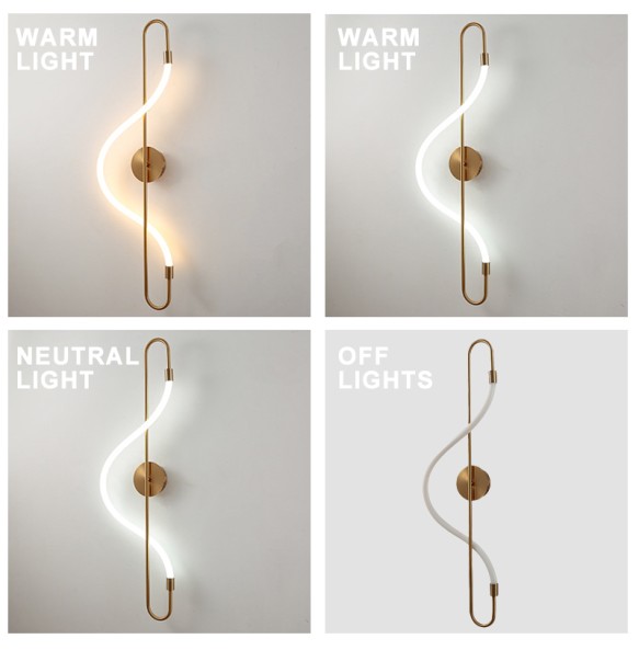 New Nordic Creative Hose Led Wall Lamp For Living Room Bedroom Sofa TV Background home decorations Wall Sconce Lighting Decoration