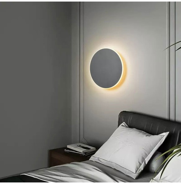 New Nordic Led Wall Light hardwired Bedroom 20cm 30cm Round Wall art lamp home decor DIY living room Stair decoration backlit sconce