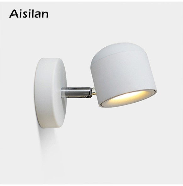 New Nordic Minimalist Style Wall Light Warm White Bedside Wall Lamp Adjustable Angle For Corridor Bedroom Living Room 7W CREE COB