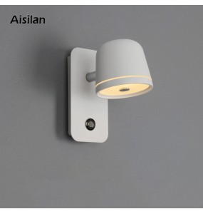 New Elegant Nordic LED Bedside Wall Lamp Living Room Bedroom Corridor Creative Simple Reading Wall Light Infinite Dimming