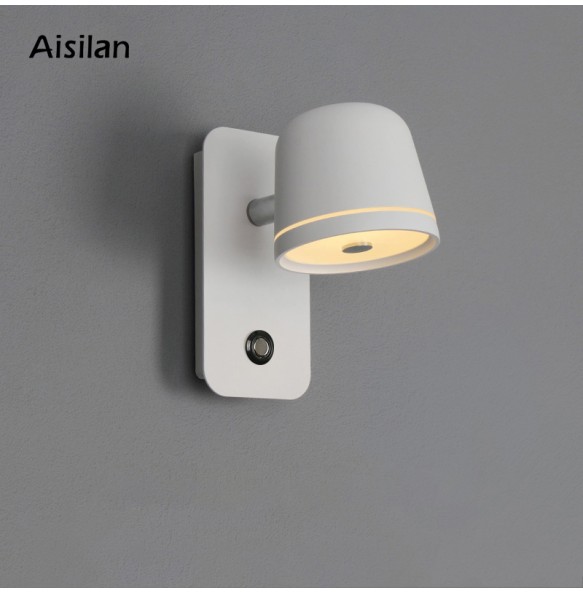 New Elegant Nordic LED Bedside Wall Lamp Living Room Bedroom Corridor Creative Simple Reading Wall Light Infinite Dimming