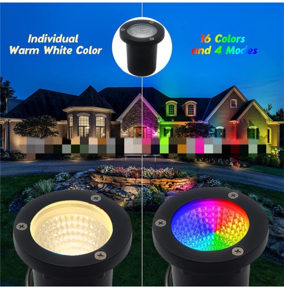 Waterproof IP67 10W RGB LED Underground Lamp For Outdoor Ground Light Garden Path Buried Yard Lamp DC12V with Remote Control