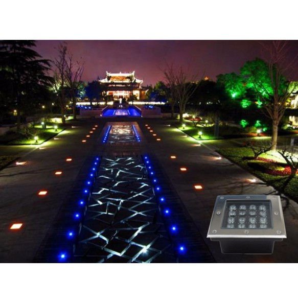 2024 Square LED Underground Light 3W/4W/5W/6W/9W/12W/16W/24W/36W LED Outdoor Ground Light Garden Path Buried Yard Lamp AC85-265V IP67