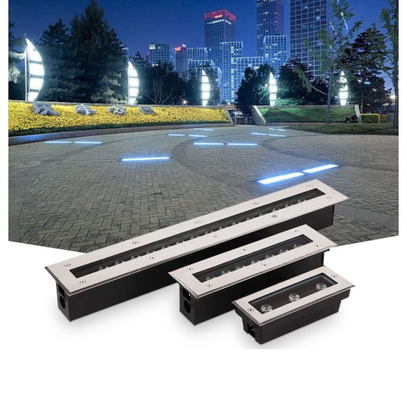 2024 New Long LED Underground Light For Outdoor Garden Light LED  Stairs Buried lamp Recessed Yard LED Wall Washer AC85-265V IP67