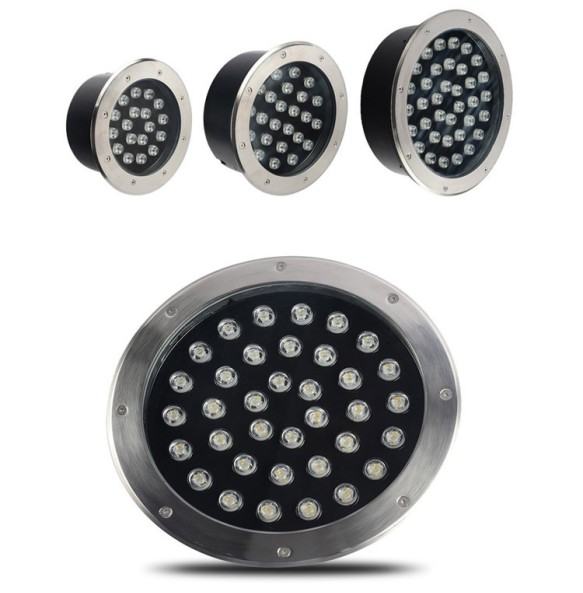 2024 New 3W/5W/6W/9W/12W/15W/18W LED underwater light underground lamp 12V/24V 304 stainless steel swimming pool light fountain IP68