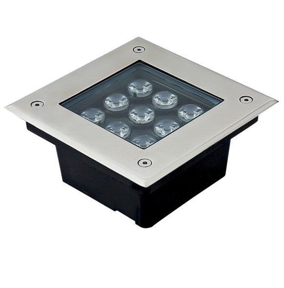 2024 New Square LED Underground Light LED Outdoor Ground Light Garden Path Buried Yard Lamp RGB AC85-265V IP67